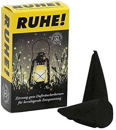Crottendorfer Räucherkerzen zitronig gute Dufträucherkerzen Ruhe schwarz, Größe XL, 4 Stück