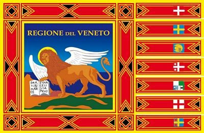 Autoaufkleber Sticker Fahne Italien Venetien Aufkleber