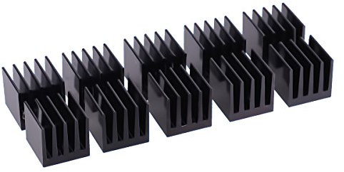 Alphacool GPU RAM Aluminium Kühlkörper 15x15mm - Schwarz 10 Stück