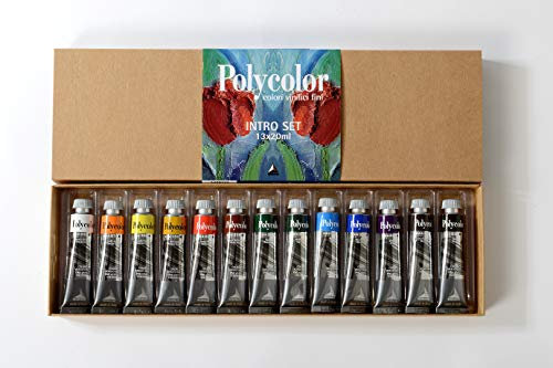 Maimeri Scatola in Cartone 13 Tubi Da 20ml Assortiti Colori Acrilici Linea Polycolor