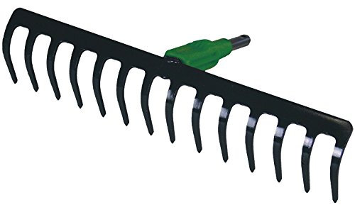 Green Tower Gartengeräte Stecksystem viele Möglichkeiten kombinierbar Rechen Grubber Laubbesen Kultivator Hacke (ohne Stiel, Gartenrechen 36 cm)