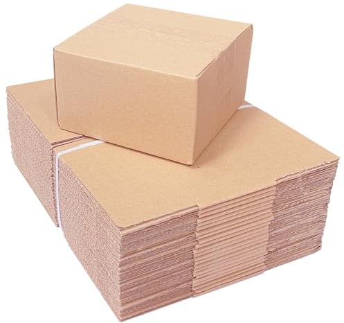 50x Faltkartons Verpackungen Schachtel Kisten 1-wellig 150 x 150 x 80 mm