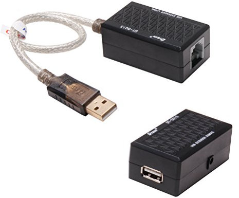 DTECH USB Extension Adapter USB to RJ45 Extender Over Cat5 Cat5e Ethernet Cable Set Connection up to 200ft