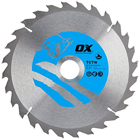 OX Wood Cutting Circular Saw Blade 216/30mm, 28 Teeth ATB