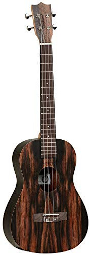 Tanglewood® TWT-20 Baritone-Ukulele aus Ebenholz mit Satin-Finish und Laser-Cut-Rosette, Gig Bag