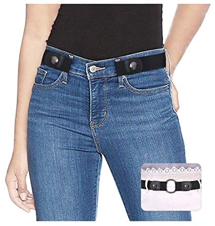 SUOSDEY Gürtel Damen Schwarz,Elastischer Gürtel für Jeans Hosen Stretchgürtel Gürtel für Damen Herren ohne Schnalle gürtel,schwarz,60-84
