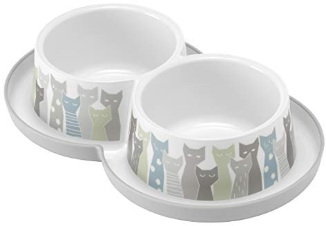 DOG'S&CAT'S Cat Dreams Double Gamelle pour Chat 2 x 350 ML
