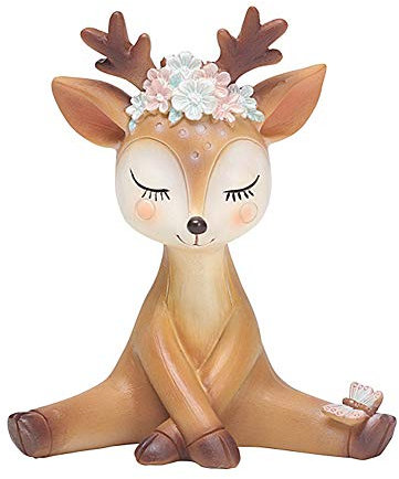 Comtervi Kitz Figur, Dekorative Ornamente, Figur Deko REH Kitz Miniatur 3D Bambi, Tierfiguren