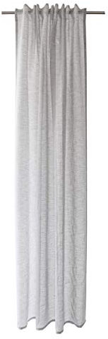 Homing transparenter Vorhang Uni Gardine Grau Stein einfarbig | Wohnzimmer Schlafzimmer Küche Kinderzimmer | Dekostoff (1Stück) 245 x 140 cm(HxB)