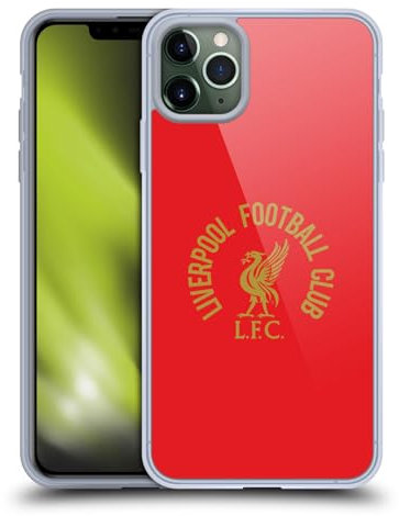 Head Case Designs Officially Licensed Liverpool Football Club Gold LFC On Red Liver Bird Gel Case [Military Grade Protection] Compatible with Apple iPhone 11 Pro Max and Compatible with MagSafe