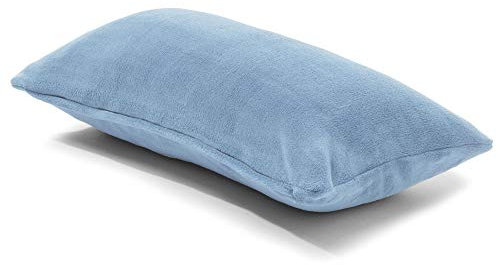 CelinaTex Xanio Dekokissen mit Innenkissen 40 x 80 cm hell blau Coral-Fleece Sofakissen Mikrofaser Kuschelkissen