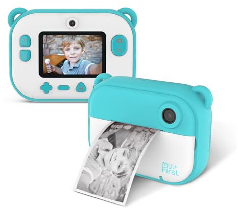 myFirst Kids Instant Print Camera Insta 2 - 12MP Photos, 1080P Video, Selfie Lens - Blue