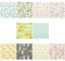 EXCEART 10 Stücke Ostern Baumwollstoff Meterware Osterhasen Ostereier Patchwork Stoffe Stoffreste Paket Stoffpaket Baumwolltuch Stoffbündel für DIY Basteln Handwerk Quilten 25x25cm