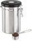 Rosenstein & Söhne Kaffeedose Co2 Ventil: Kaffeedose mit Kalenderblatt, C02-Freigabeventil und Messlöffel, 1,9 l (Kaffeebehälter, Edelstahl, Espresso)