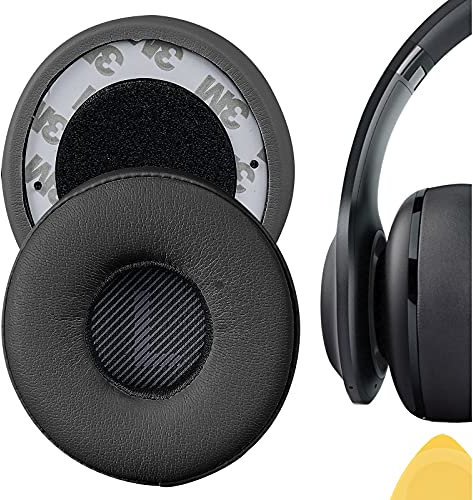 Geekria QuickFit Almohadillas de repuesto de piel de proteína para auriculares JBL Everest 300, V300BT, almohadillas para auriculares, almohadillas para oídos, piezas de reparación (negro)