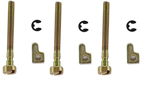 HURI 3Pcs / lot Vis de tendeur de réglage de chaîne de barre Kit pour Husqvarna 36 41136 136LE 141 141LE 137 137E 142 142E 235 240 Pièces de tronçonneuse Remplacer 530016110 530015826 530038593