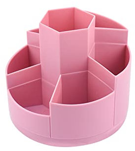 Auptiz Porte-crayon rotatif, Organisateur de porte-crayon,Porte-crayon rotatif,Organiseur cosmétique,7 compartiments,Rangement à 360 degrés