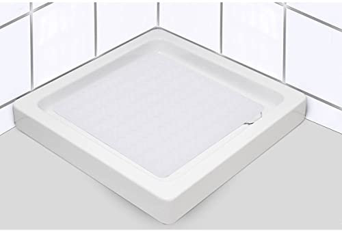 Tendance – Duschmatte aus Naturkautschuk, 53 x 53 cm, Weiß – Badezimmer – rutschfeste Matte