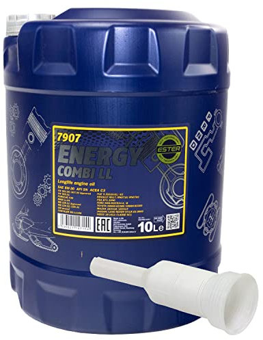 Motoröl Motor Öl MANNOL Energy Combi LL 5W-30 API SN 10 Liter mit Ausgießer