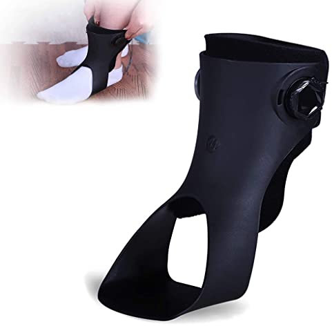 Fußheber-Orthese, Knöchelkorrektor Bandage Unterstützung Schutz Korrekturschiene AFO-Orthese-Orthesenschiene für Hemiplegie Schlaganfall-Schuhe Right,Large