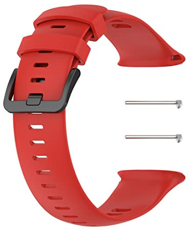 Yoobuu Silikon Armband Kompatibel mit Polar Vantage V2, Einstellbar Sport Band Ersatzband für Polar Vantage V2 Frauen Männer (Rot)
