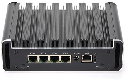 HSIPC Jasper Lake Celeron N5105 Quad Core Firewall Micro Appliance, Mini PC, Router Con 8G RAM 128G SSD, 4 Porte RJ45 2.5GBE AES-NI Compatibile Con Pfsense