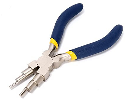 Ruimou 6 in 1 Wire Ring Forming Pliers 3-10mm Wire Bending for DIY Jewelry Rings, Earring S-Hooks, Wire Reshaping（6.29/16cm）