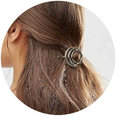 Yheakne Boho Kreis Haarspange Gold Haarspange Stift Jahrgang Runde Spange Haarspange Dekorative Haarklemme Geometrische Haar-Accessoires Für Frauen Und Mädchen (Gold)