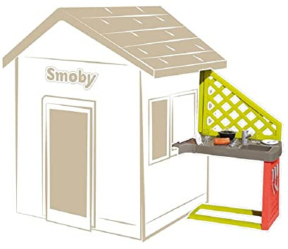 Smoby - Sommerküche - Smoby Spielhaus Zubehör - 17 Teile