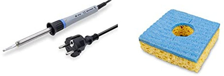 ERSA Lötkolben 30 S 30W 230V 0330KD bewährter Universallötkolben für gänige Löt & Entlöt-Aufgaben & Reinigungsschwamm für Lötspitzen