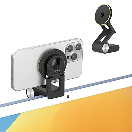 SODI Magsafe Halterung Handyhalterung Magnet - Stand Webcam Monitor Halterung Einstellbar Halter Schwarz für Laptop, Apple Studio Display,MacBook, iPhone 16/15/14/13/12, iMac,iPhone Kamera