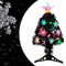 vidaXL Weihnachtsbaum mit LED-Schneeflocken Christbaum Tannenbaum Dekobaum Kunstbaum Weihnachten Dekoration Schwarz 64cm Fiberoptik