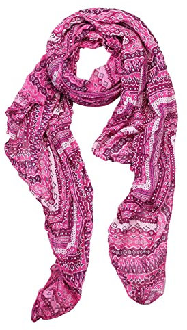 collezione alessandro Zig-zag Écharpe, Rose, Taille Unique Femme