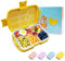 Homtibrm Bento Lunch Box, 920ML Kids Lunch Box with 6 Compartments Snack Salad Box Food Container for Childrens Girls Boys Adults Work School, Microwave Freezer & Dishwasher Safe (Yellow)