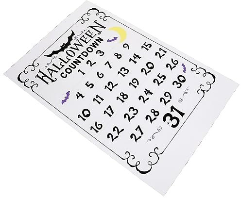 Abaodam Halloween Countdown Dekorationskalender Kreative Wanddekoration Für Halloweenfeiern Rustikales Design Wiederverwendbar Für Zuhause Und Partys