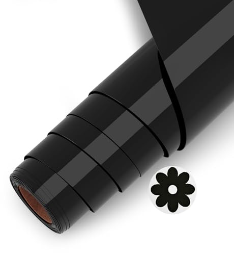 Asoway Plotterfolie Textil Schwarz 3D Puff Vinylfolie HTV 25 X 244cm | Flexfolie Plotter Textil für DIY Kleidung, Mützen, Hosen, andere Stoffe, Leicht zu schneiden und zu jäten