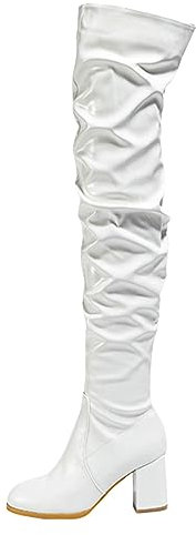 Stivali Donna Estivi Traforati Stivali Uomo Pelle Stivali Estivi Donna Neri Sandali con Plateau Donna Estive Eleganti Stivali Alti Donna sopra Il Ginocchio Scarpe Donna Invernali Ginnastica Bianco 37
