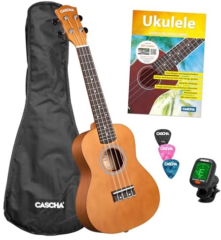 Concert Ukulele Linden Brown Set (incl. Bag, 3 Picks, Book, Tuner)