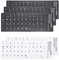 Tastaturaufkleber, 5 Stück Universal Keyboard Stickers Deutsch für Standard, Laptop, Apple Tastatur - 3 Schwarz, 2 Weiß