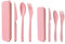 Extra Large Travel Utensils with Case, Reusable Plastic Cutlery, Travel Cutlery Set, Flatware Set for Travel Work School Picnic Camping or Daily Use (Style 1)
