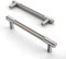 Amerdeco 5 Stück Gebürsteter Nickel Schrankgriffe 128mm Lochabstand, Aluminium Griffe für Küchenschränke & Möbelgriffe für Schubladen