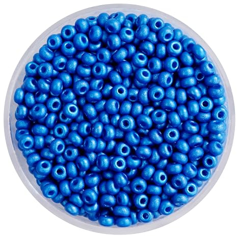 PRACHT PermaLux Rocailles Glasperlen 2.6 mm 17 g Ganzjährig geeignet für Schmuckherstellung und Bastelprojekte Dunkelblau