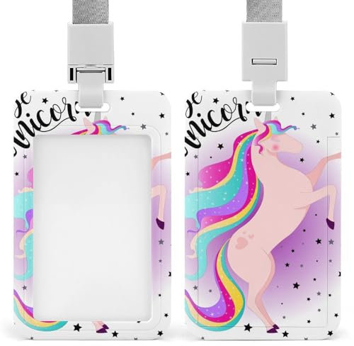Id-Kartenhalter Arbeitsschildhalter Mit Lanyard Einhorn Id-Kartenhalter Arbeitsschildhalter Mit Lanyard