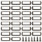 GLOBLELAND 30 Stück Etikettenhalter Aus Antikem Messing, 1.2x3.2zoll, Eisen Kartenrahmen Mit Schrauben, Aktenschubladenschrank, Kartenanhänger, Etikettenhalter, Eisen Kartenrahmen