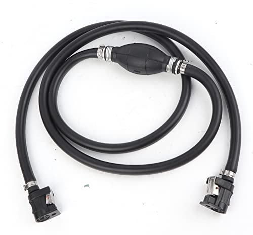 JOROBURO Marine 3/8in Boat Motor Fuel Gas Hose Line Assembly Primer Bulb Connector, Boat Motor Fuel Gas Hose Fuel Line with Ball Pump Marine Gas Tank Fuel Line Assembly