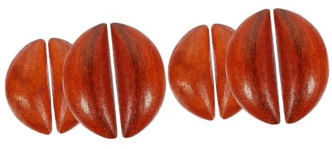 MUCKLILY 4paare Divination Cups Pfirsichholz Tragbare Wahrsagewerkzeuge Für Rituale Dekoration Und Feng Shui Teiliges Klein Mittel