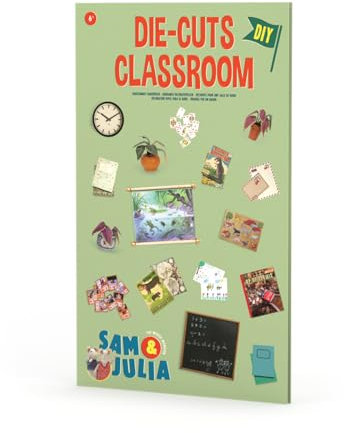 Das Mäusehaus – Stanzbögen für Schulklasse – Zubehör 1/12 für Puppenhaus/Puppenstube – Bastel-Set enthält 4 Bögen mit Klassenzimmer-Gegenständen