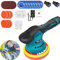Lucidatrice a batteria da 12 V, lucidatrice eccentrica, con 2 batterie, set da 22 pezzi, lucidatrice eccentrica, 8 velocità per la cura dell'auto, lucidatura, cera, rimozione dei graffi