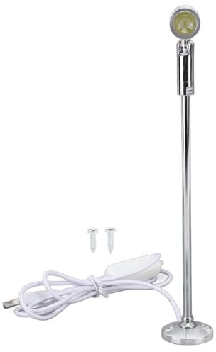 Beufee LED Spotlight, Spot Lights Indoor Battery Operated Spotlight Standing LED Jewelry Display USB Powered Small for Under Cabinet (Warm Light)