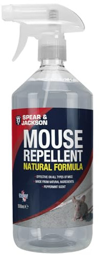 Spear & Jackson Mouse Repellent 500 ml Spray, Peppermint Scent, Natural Ingredients